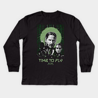 Time to fly Kids Long Sleeve T-Shirt